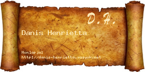Danis Henrietta névjegykártya